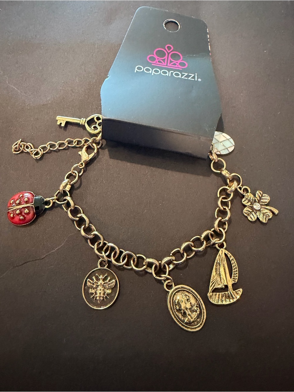 Paparazzi Sailing Through Life Gold bracelet